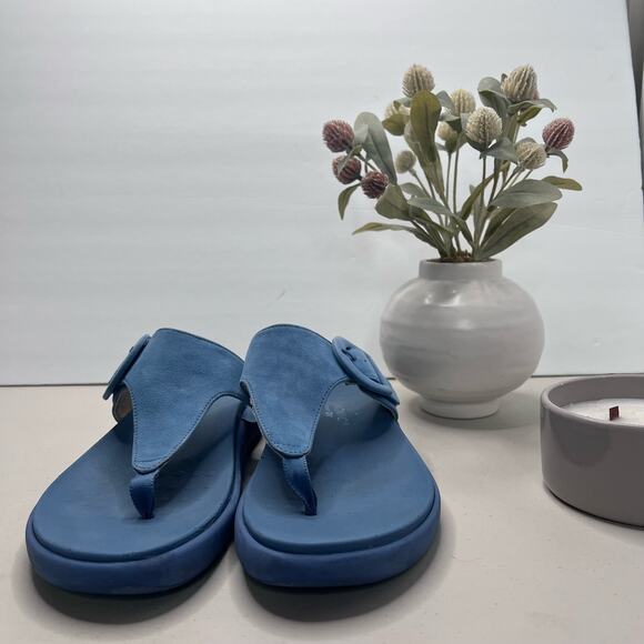 Vionic Activate RX Suede Flip Flop Platform Sandal Blue Women's 11 M - Picture 4 of 9